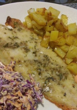 Una foto de Filete de pescado al horno con jengibre y cilantro