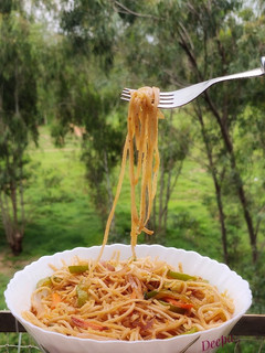 A picture of Restaurant Style Noodles.