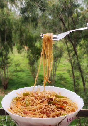 A picture of Restaurant Style Noodles.