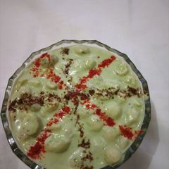 Mint boondi raita A picture of Mint boondi raita.