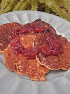 Una foto de Pancakes de zanahoria y naranja saludables/fitness