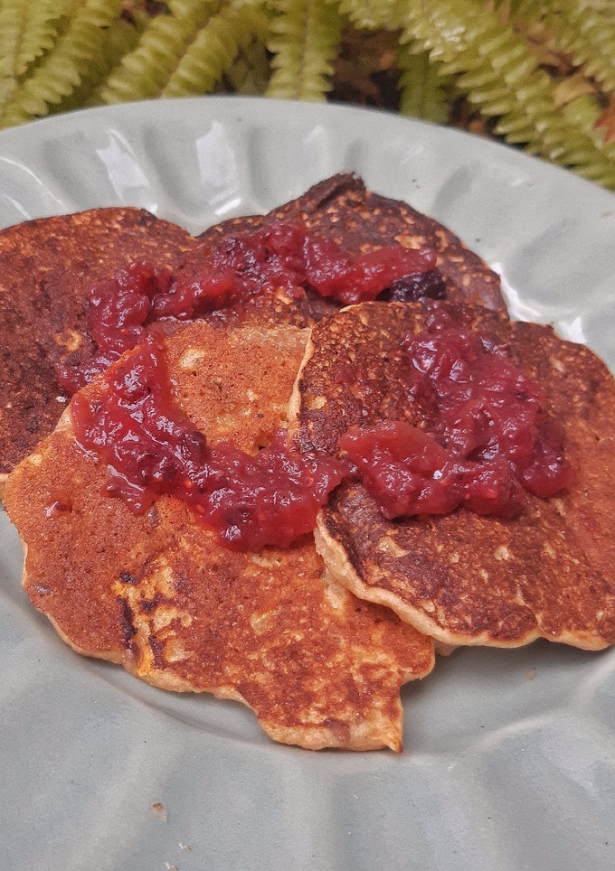 Una foto de Pancakes de zanahoria y naranja saludables/fitness