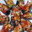 Mejillones con pipirrana