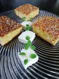 Crustless Cheese Pie with Cornmeal