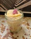 Mug cake de frambuesa y lichi