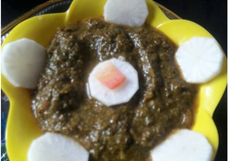 Recipe of Ultimate Radish leaves in curd