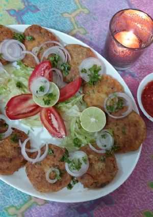A picture of Chicken shami kababs / shallow fry.