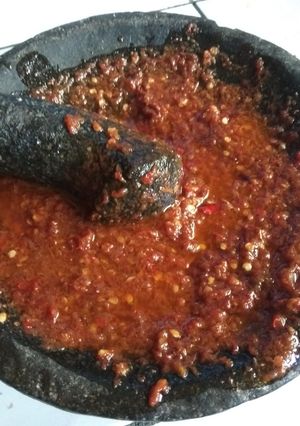 Foto resep Sambal pecel ayam