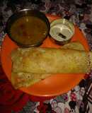 South Indian sambhar dosa