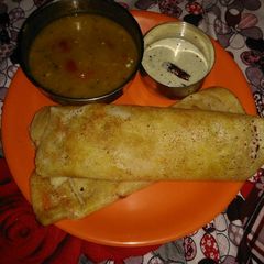 South Indian sambhar dosa A picture of South Indian sambhar dosa.