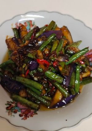 Foto resep Tumis Kacang Panjang Terong