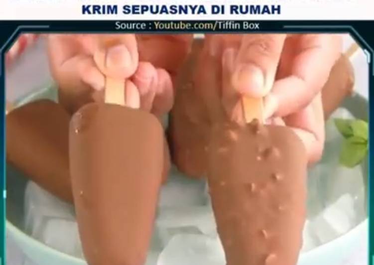 Resep Es krim coklat Anti Gagal