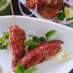 A picture of Shami kababs.