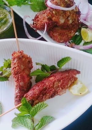 A picture of Shami kababs.