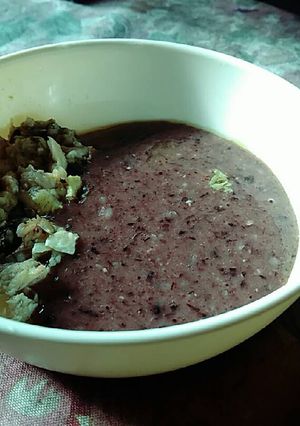 Foto resep Bubur beras hitam +ikan patin (mpasi)