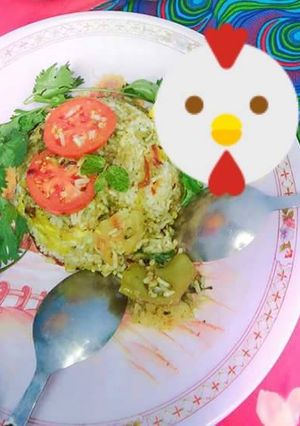 Aloo biryani with coriandar and mint chutney twist रेसिपी मुख्य फोटो
