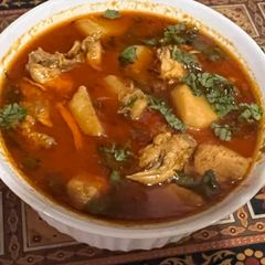 Aloo chicken salan A picture of Aloo chicken salan.