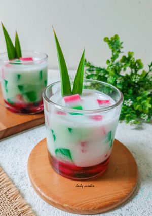 Foto resep Es Selendang Mayang (Sirup Merah)