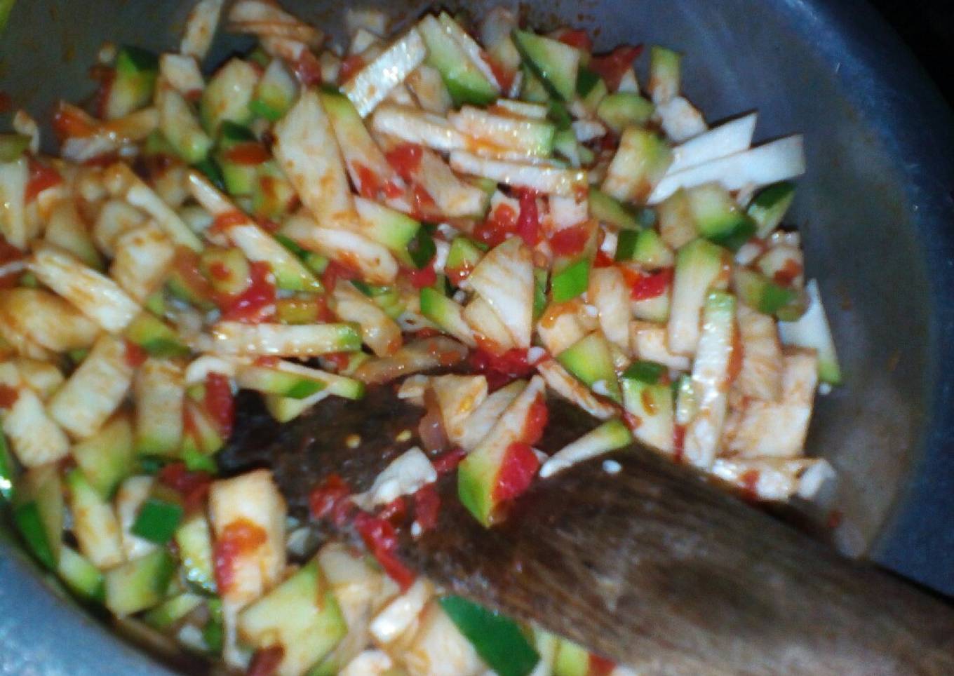 Steamed fried cucumbers # theme challenge
