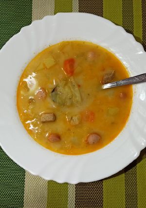 Édeskáposzta leves recept fotója