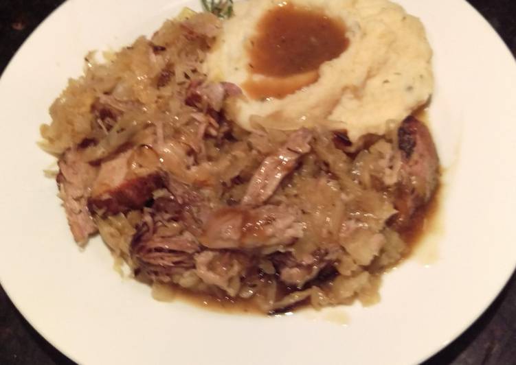 Steps to Prepare Speedy Braised Pork &amp; Sauerkraut