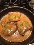 Bone-in Center Cut Pork Chops w/gravy