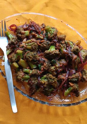 A picture of Antioxidant Rich Stir Fry Broccoli.. (Indo Chinese Style).