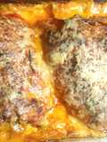 Pimientos rellenos de carne con salsa bechamel