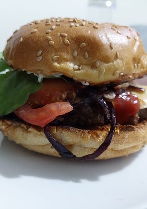 Una foto de Hamburguesa casera