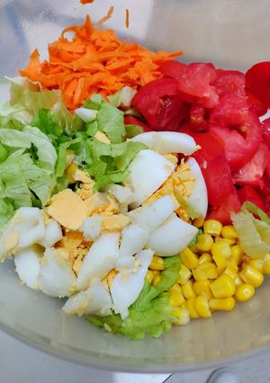 Una foto de Vianda saludable. Ensalada fresca