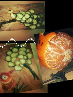 عکسی از دستور تزئین بشقاب کودک