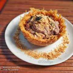 A picture of Healthy ragi pudding in semiya cups.