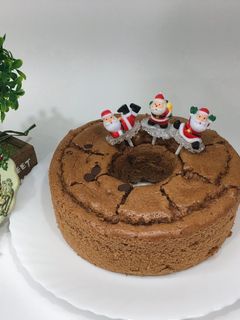 優格巧克力戚風蛋糕~聖誕節派對點心 的食譜成品照片