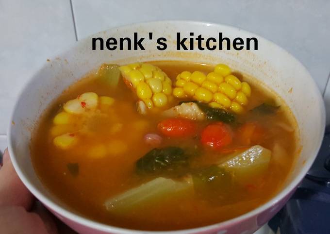 Sayur asem (medok tapi tidak pedas)