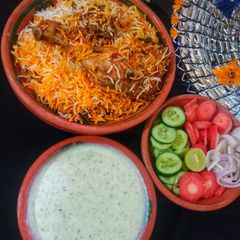 A picture of Smokey Balochi Tikka biryani.