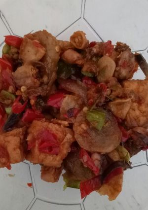 Foto resep #1 Sambel cumi asin+baso+tahu