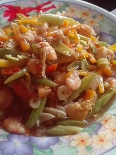 Foto resep Oseng buncis mentega udang