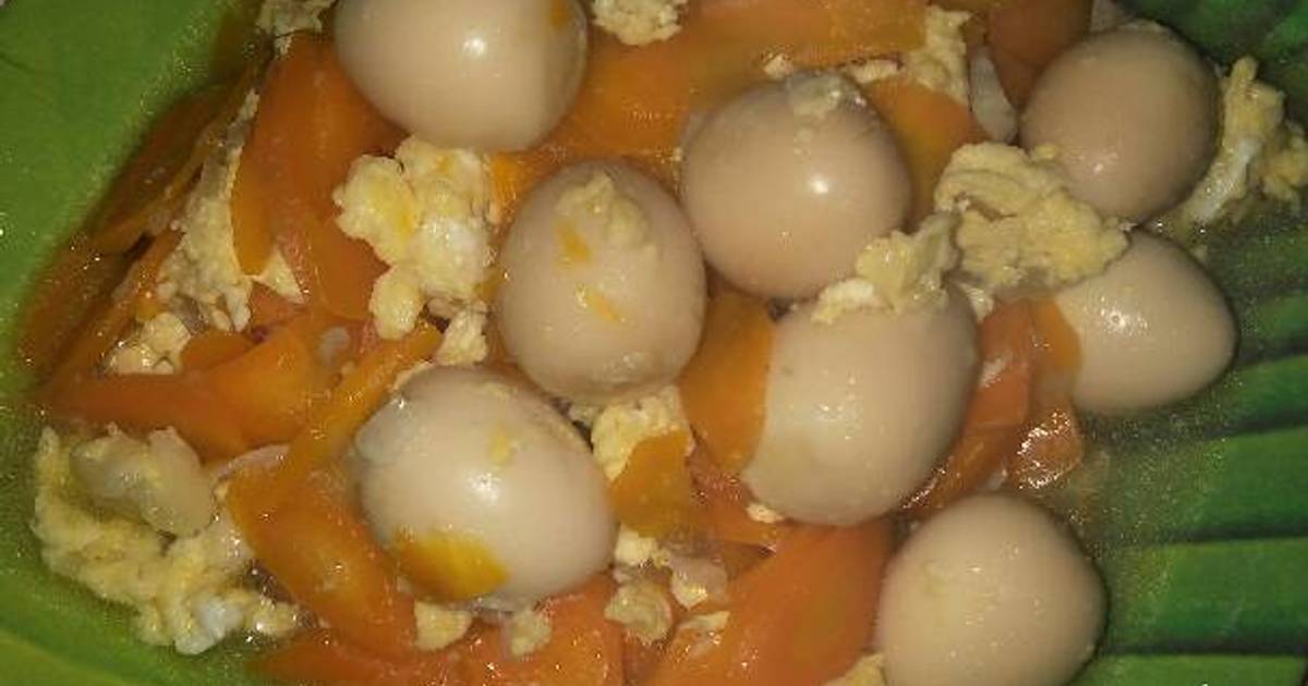 Resep Tumis Wortel Telur Puyuh Orak Arik Telur Oleh Digna Triakandi