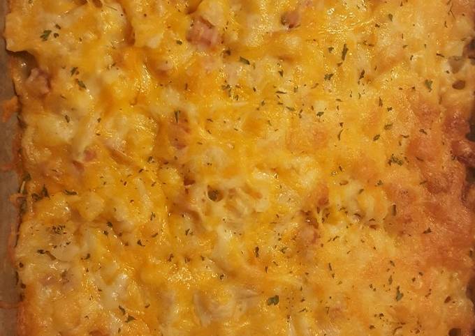 Cheesy Ham & Hash Casserole