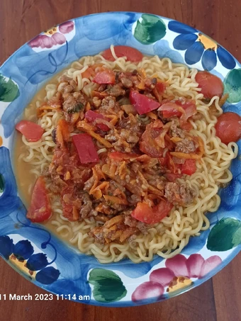 Recipe Beef Taocu Soup Noodle with Tomato which So Delicious