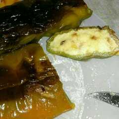 Foto principal de Pimientos rellenos de crema de tortilla de patatas con cebolla