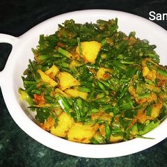 A picture of Sangri ki sabzi.