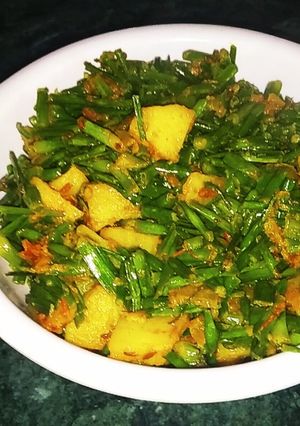 A picture of Sangri ki sabzi.