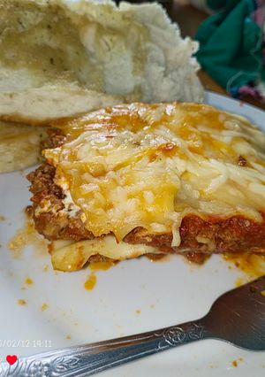 Una foto de Lasagna a la boloñesa