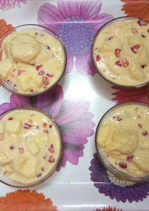 A picture of Fruits custard.