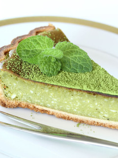 Una foto de Cheesecake matcha