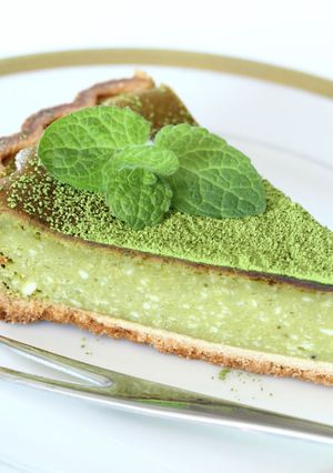 Una foto de Cheesecake matcha