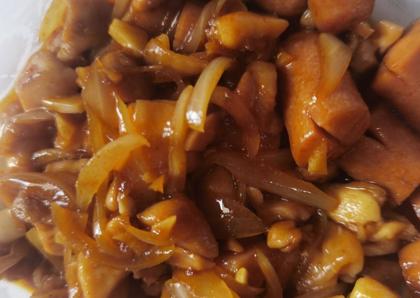 Ayam Sosis Goreng Mentega