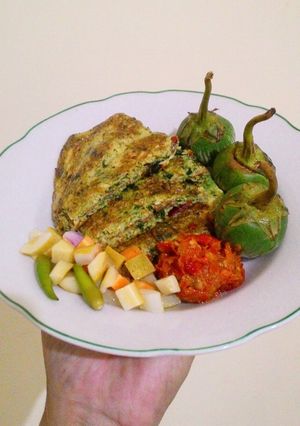 Foto resep Telur Dadar Daun Kelor