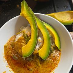 A picture of Palm nut soup/ ofe akwu.
